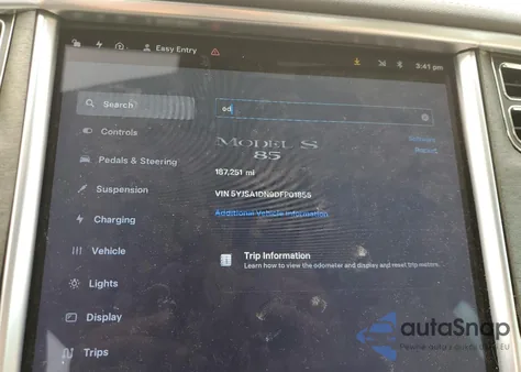 2013 Tesla Model S из США, поврежденный, VIN 5YJSA1DN9DFP01855